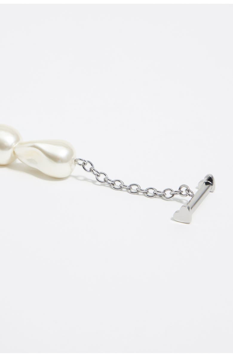 Bimba y Lola Chain Heart Logo Bracelet, Alternate, color, Silver