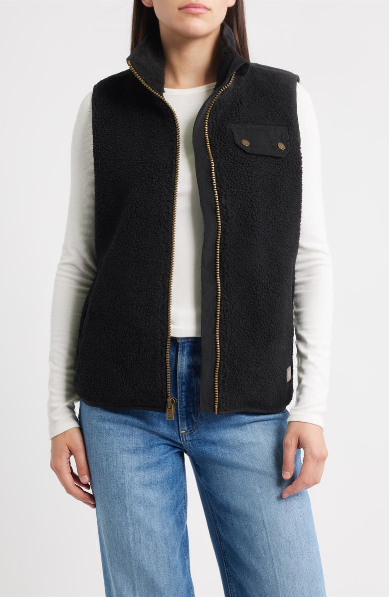 Pendleton Laurel Fleece Vest, Alternate, color, Black