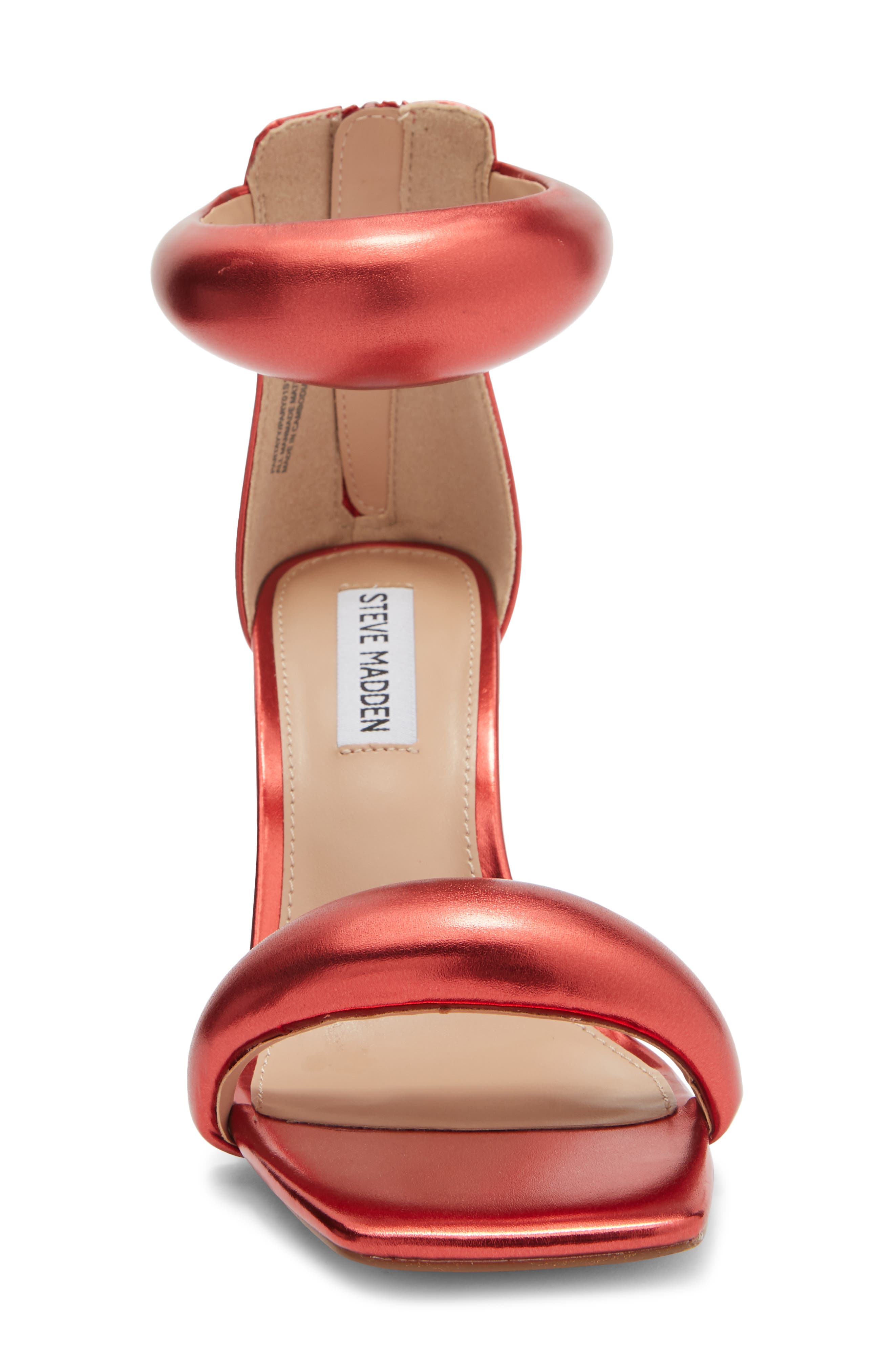 Partayy Ankle Strap Sandal, Alternate, color, RED METAL