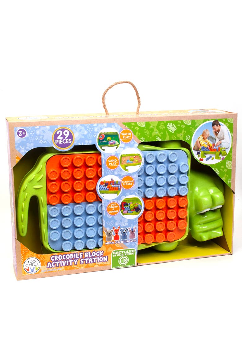 Crocodile Block Activity Station 29 Pieces, Ages 2+, Alternate, color, Multicolored