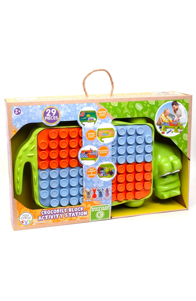 Roo Crew Crocodile Block Activity Station 29 Pieces, Ages 2+, Alternate, color, Multicolored