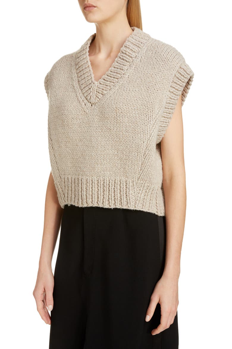 V-Neck Sweater Vest, Alternate, color, BEIGE