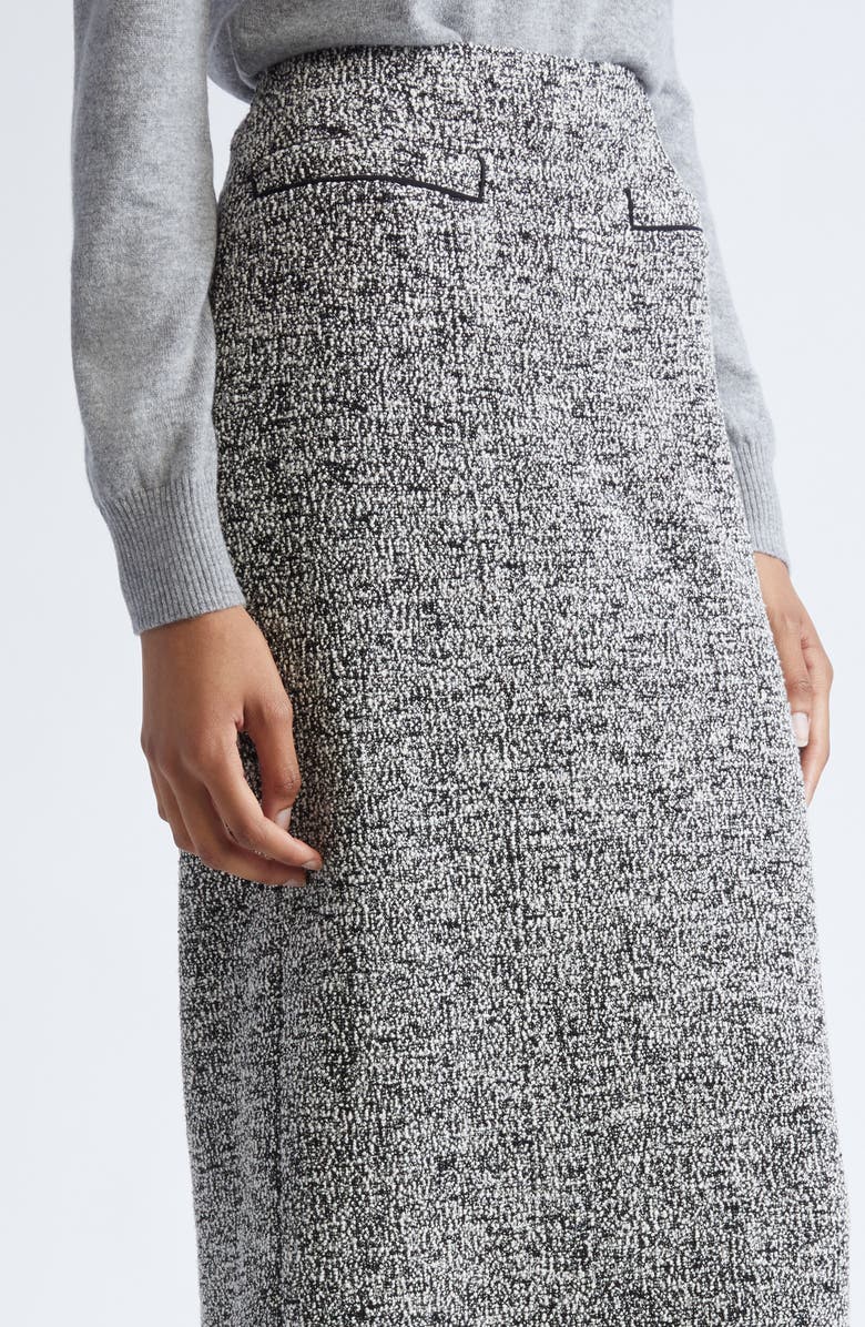 Oscar de la Renta Bouclé Jersey Knit Pencil Skirt, Alternate, color, 