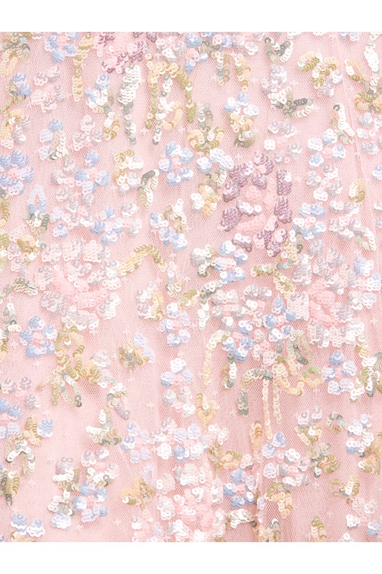 Peony Bouquet Sequin Ankle Gown, Alternate, color, Peony Pink/Multi