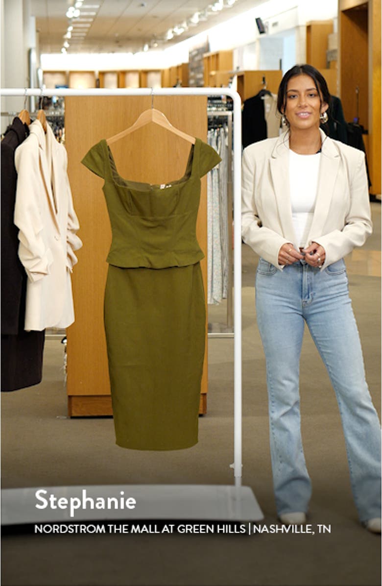 Layana Cap Sleeve Corset Sheath Dress, sales video thumbnail