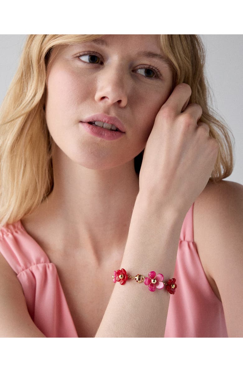 Kate Spade New York flower scatter bracelet, Alternate, color, Red Multi