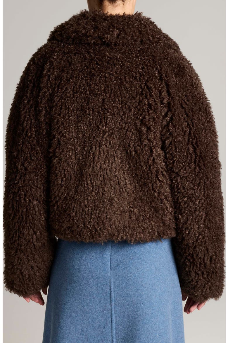 Faux Fur Cropped Jacket, Alternate, color, PINEWOOD