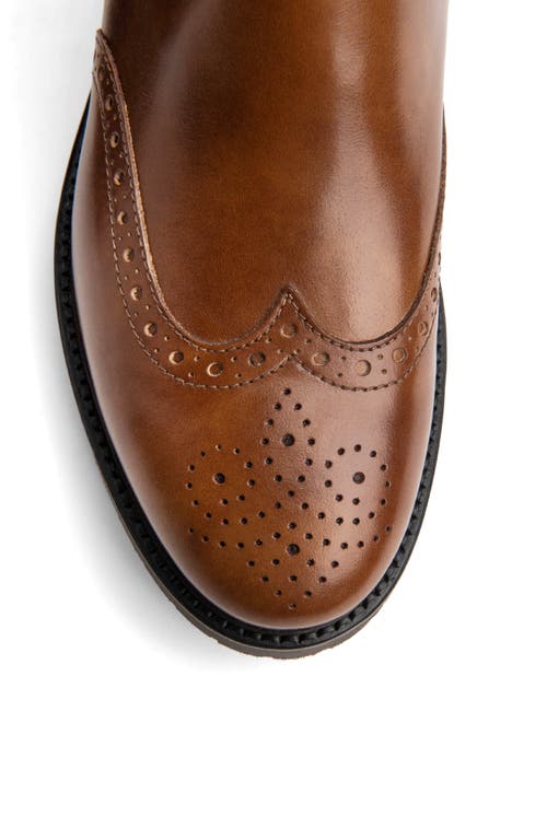 Nerogiardini Brogue Chelsea Boot In Brown