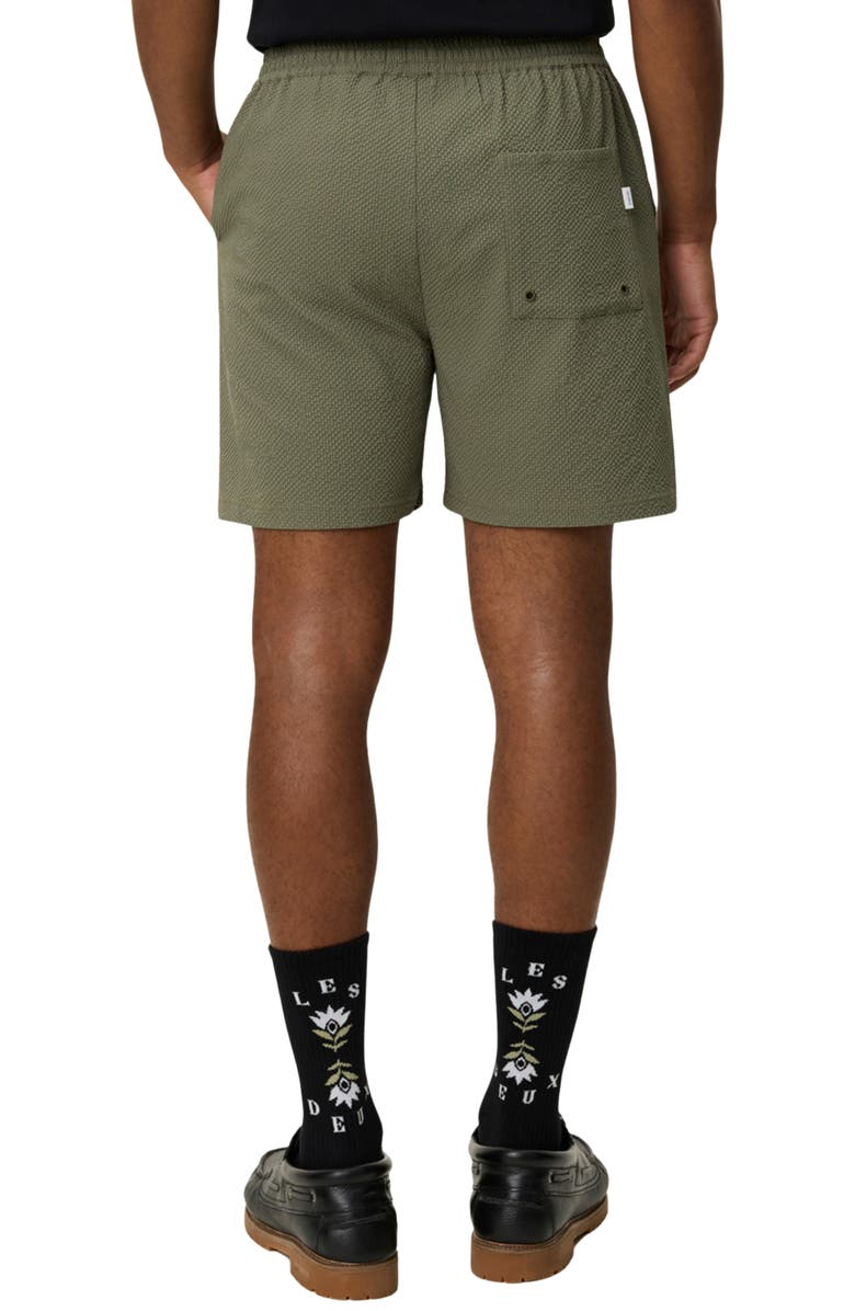 Les Deux Stan Seersucker Swim Shorts, Alternate, color, Lichen Green
