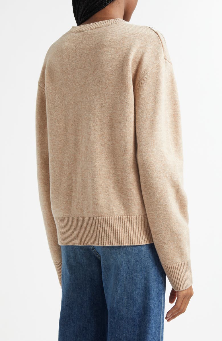 Sporty & Rich Argyle Cashmere & Wool Sweater, Alternate, color,