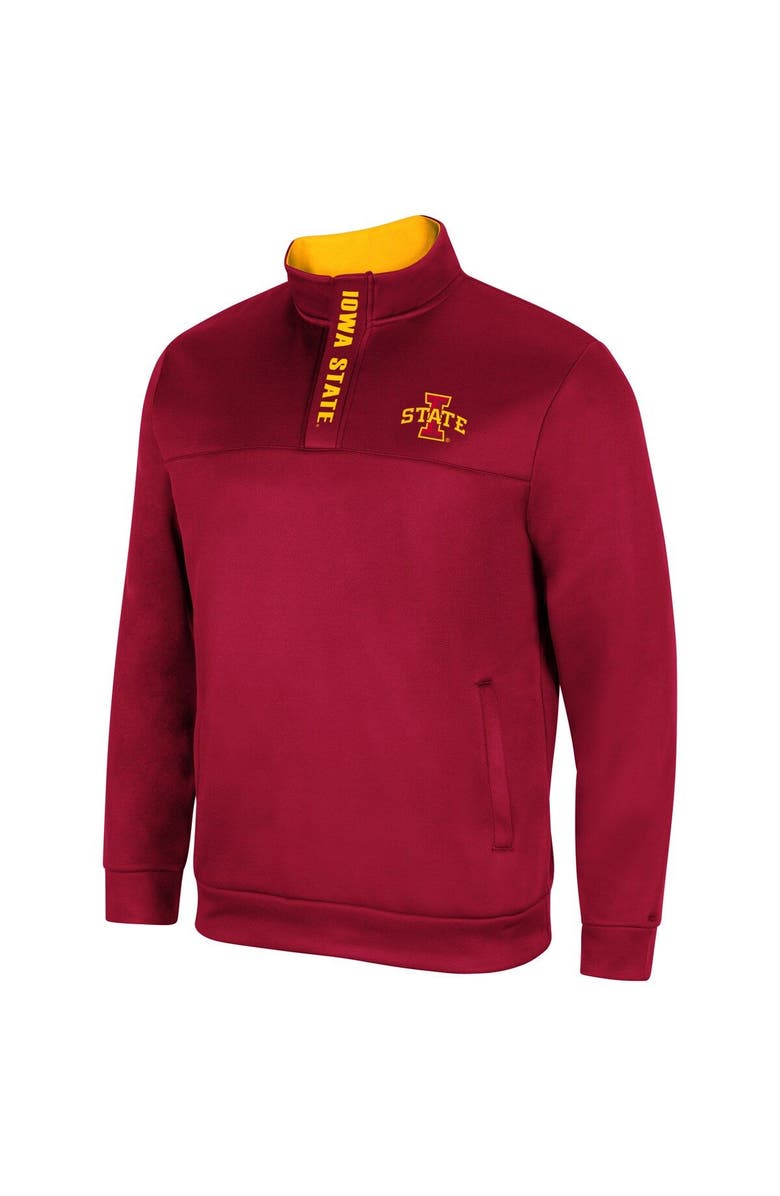 COLOSSEUM Men's Colosseum Cardinal Iowa State Cyclones No Tomorrow Quarter-Zip Jacket, Alternate, color,