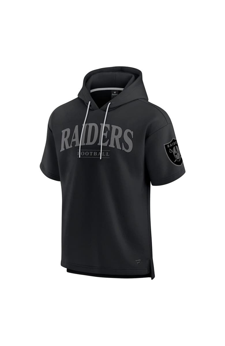 FANATICS Unisex Fanatics  Black Las Vegas Raiders Elements Ready Short Sleeve Pullover Hoodie, Alternate, color, Black