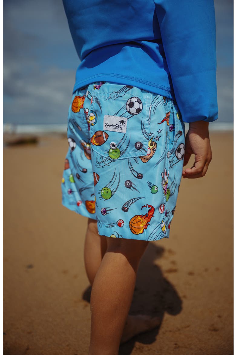 Kids' Zoom Balls Swim Trunks, Alternate, color, BLUE