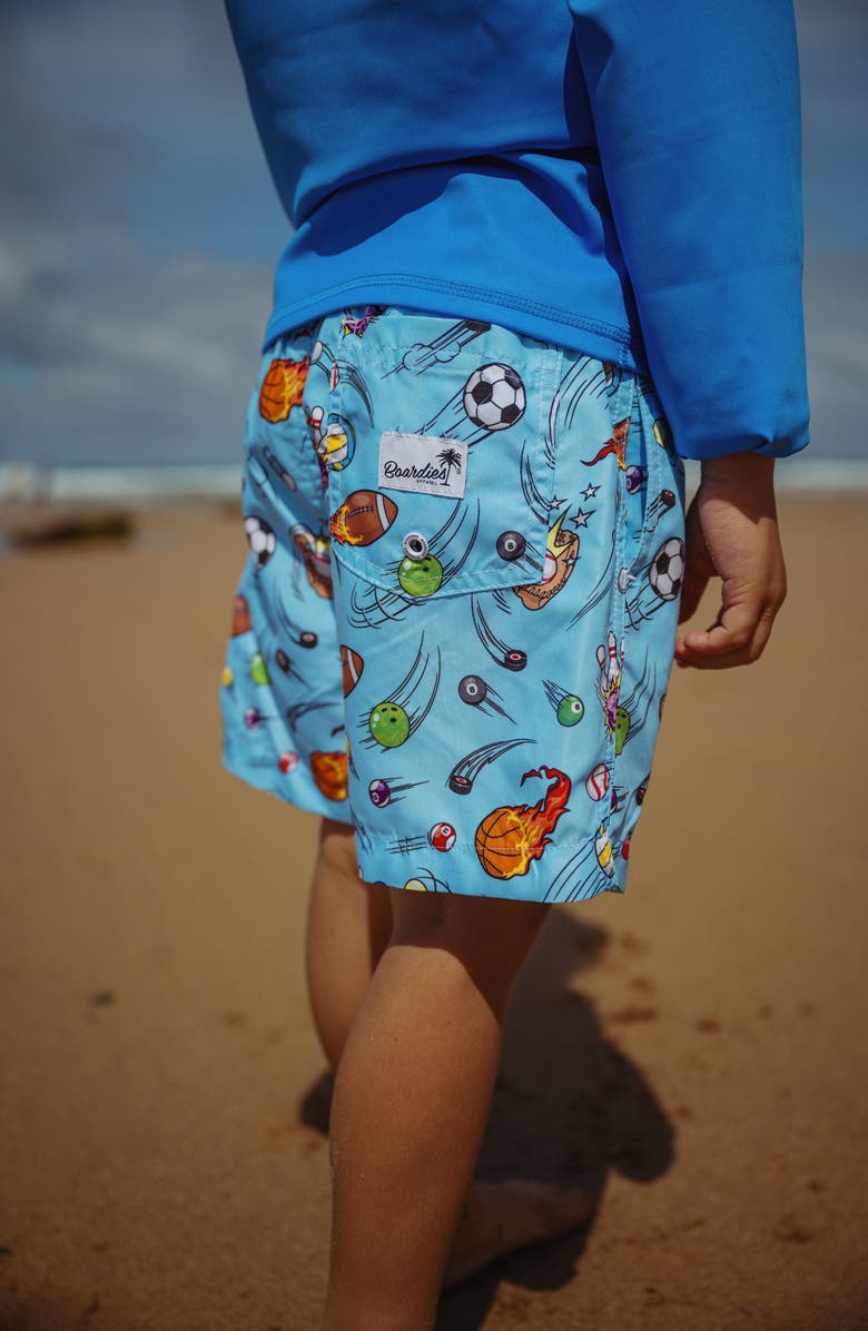 Boardies Kids' Zoom Balls Swim Trunks, Alternate, color, Blue