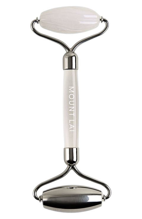 Vitality Qi White Jade & Stainless Steel Dual-Action Facial Roller