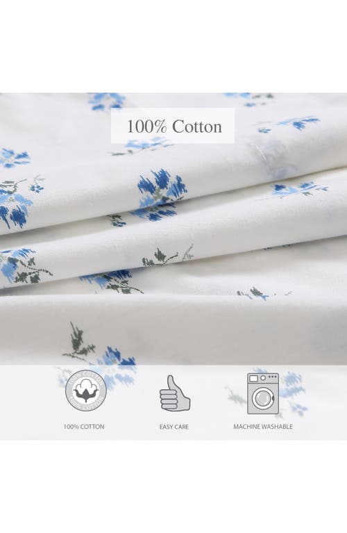 Stone Cottage Sketchy Ditsy 200 Thread Count Cotton Percale Sheet Set In Blue