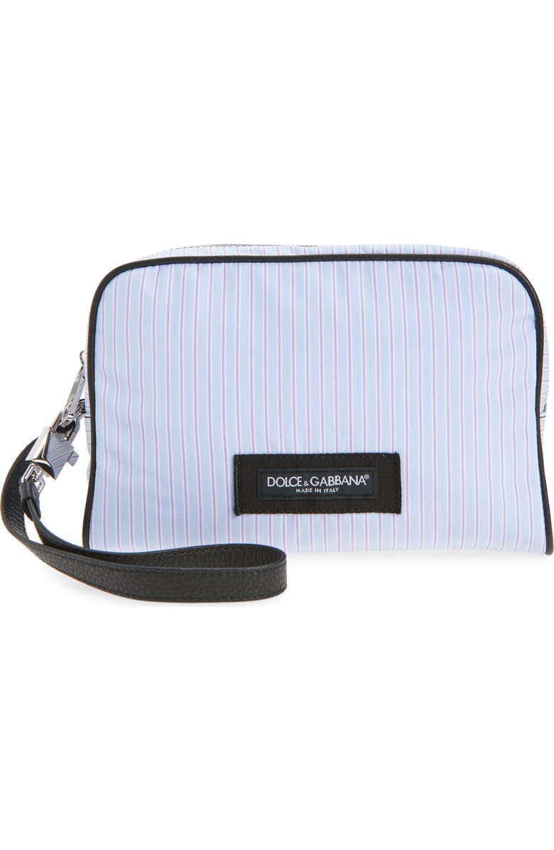 Dolce&Gabbana Stripe Poplin Bag, Main, color, Multicolor Azzurro