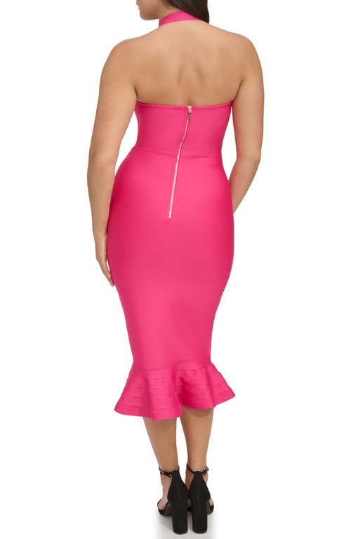 Siena Bandage Knit Sheath Dress In Pink