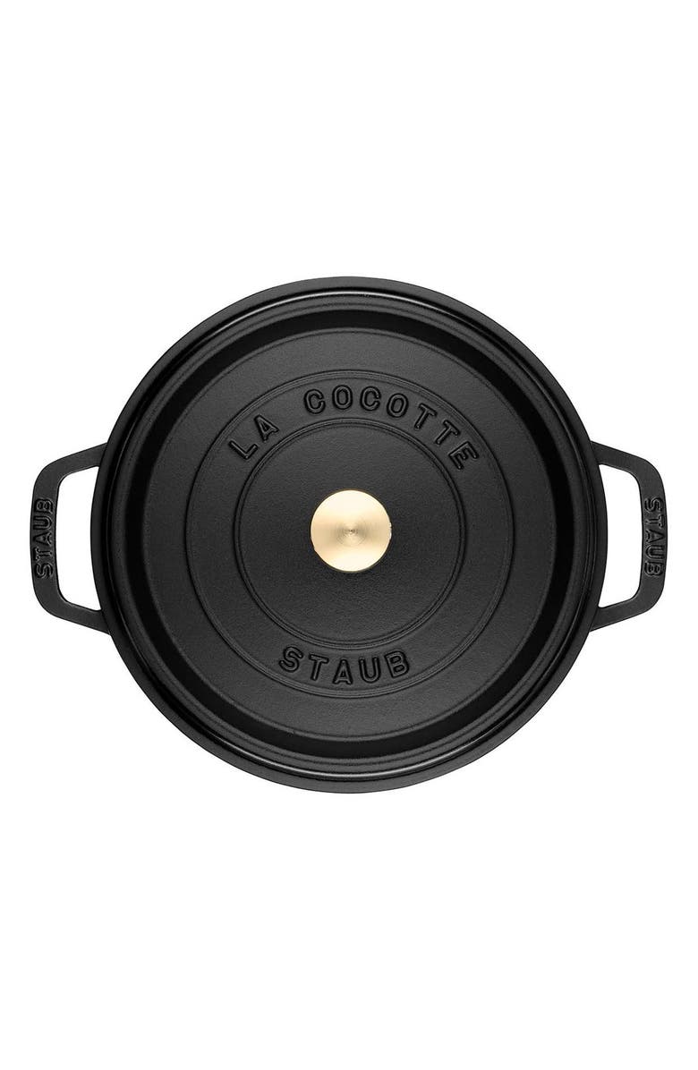 Staub 7-Quart Enameled Cast Iron Dutch Oven, Alternate, color, Black Matte