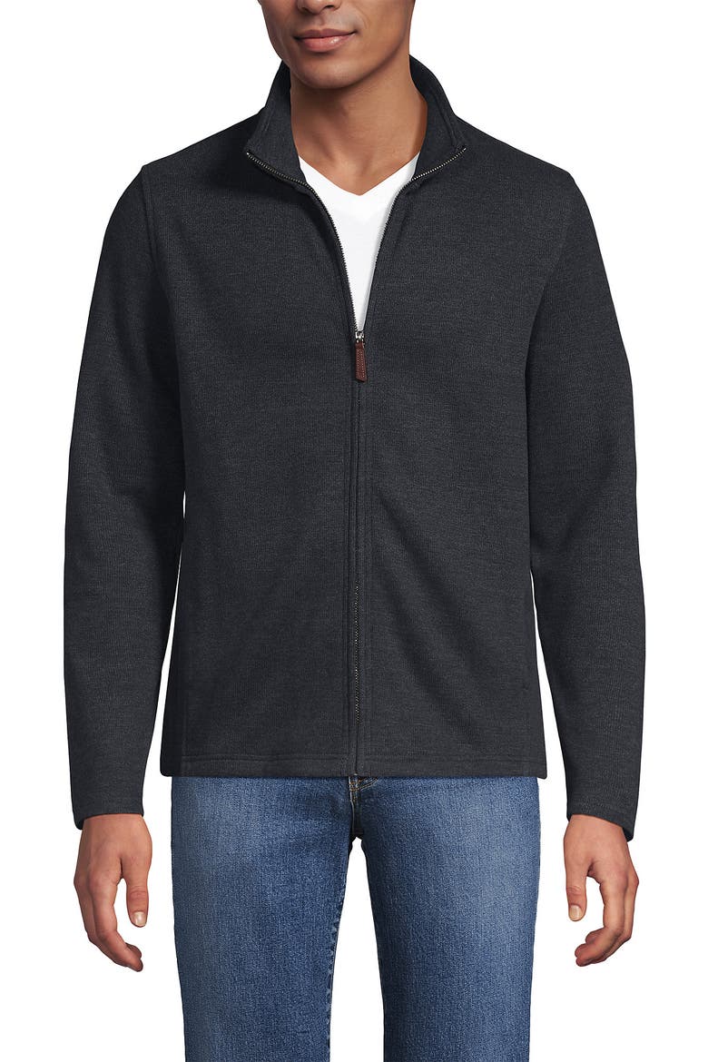 Bedford Rib Full Zip, Main, color, Dark Charcoal Heather
