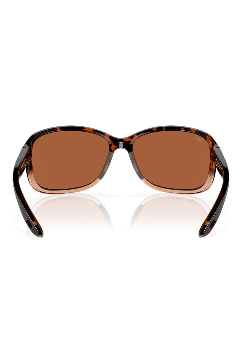 Seadrift 60mm Polarized Square Sunglasses, Alternate, color, GREEN TORT