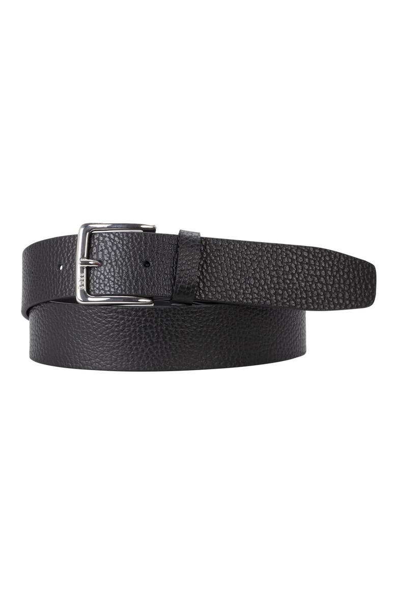 Ronnie Leather Belt, Main, color, BLACK