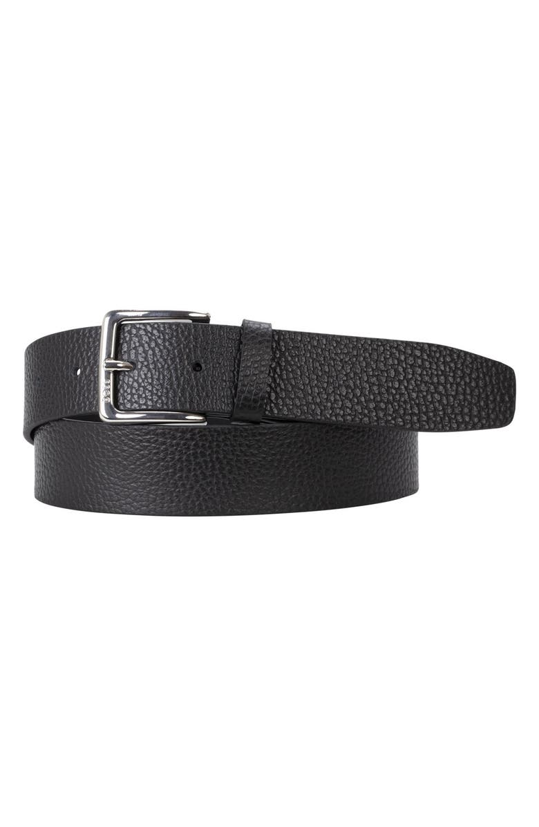 BOSS Ronnie Leather Belt, Main, color, 