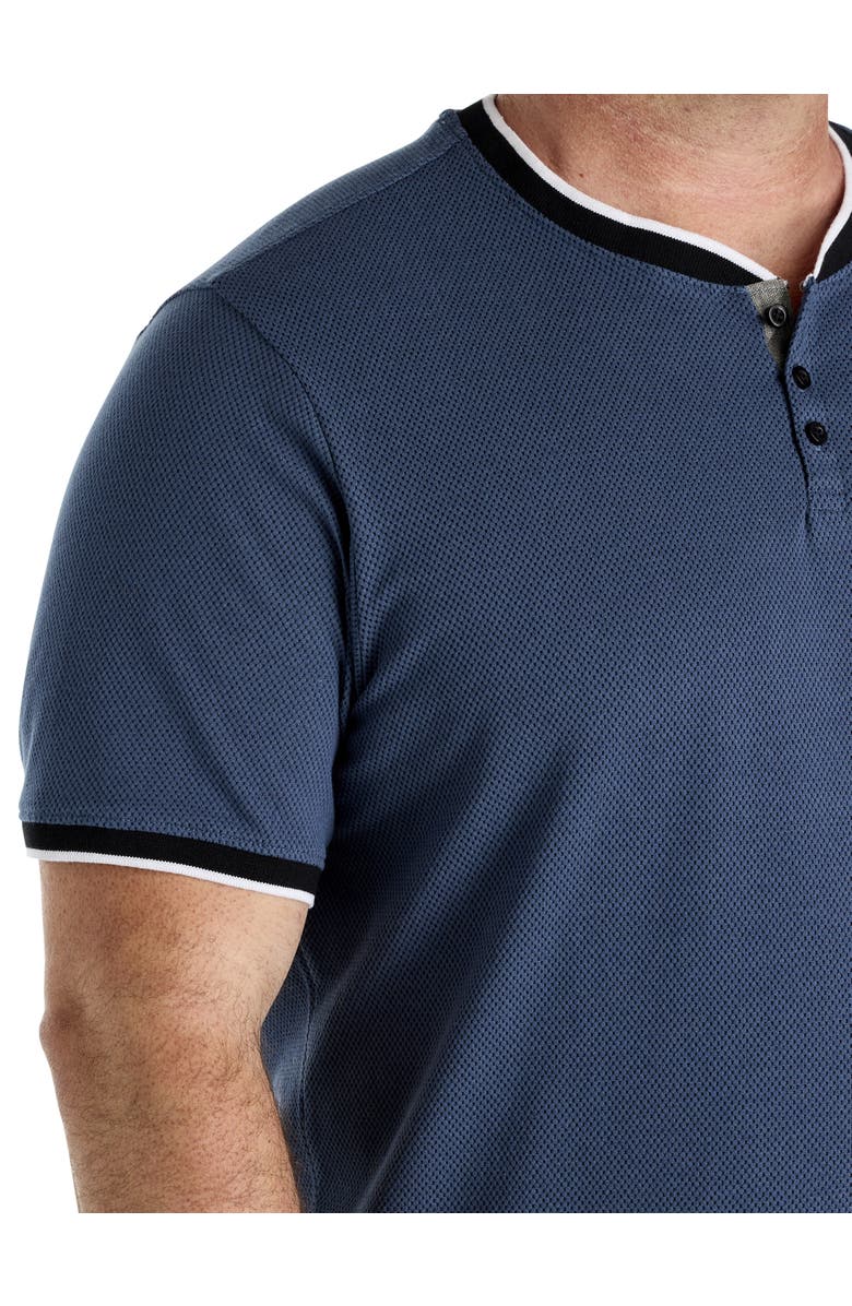 True Nation by DXL Big & Tall Textured Henley T-Shirt, Alternate, color, Navy
