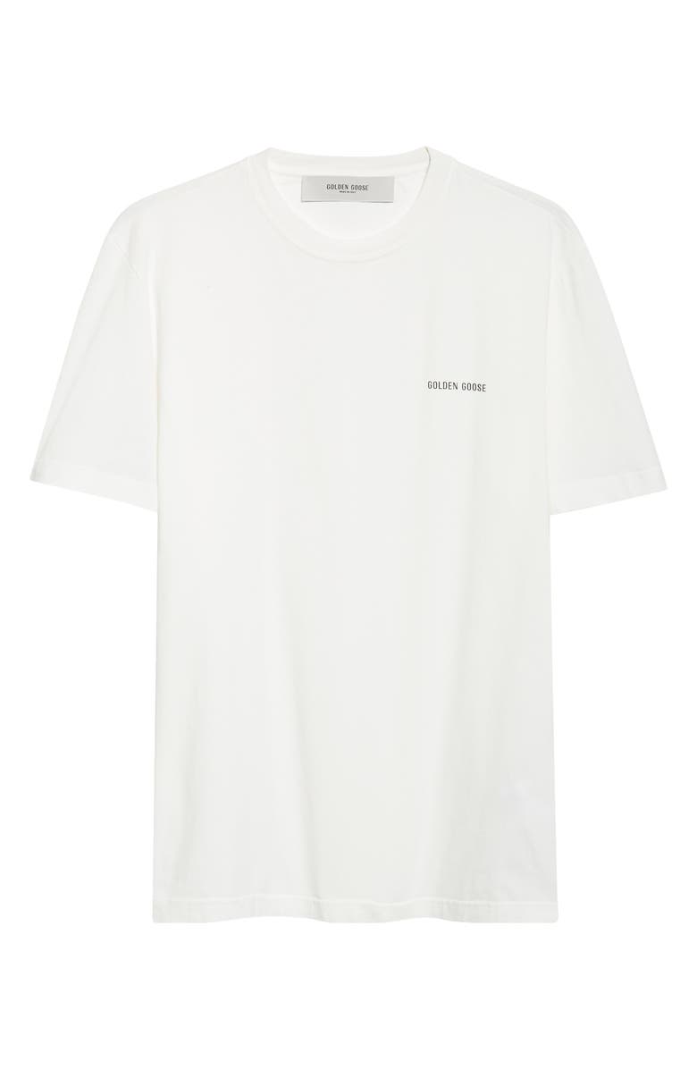 Golden Goose Journey Logo Cotton Graphic T-Shirt, Main, color, Vintage White