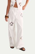 NASTY GAL Floral Cutwork Cargo Pants Co-ord