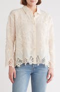 Forgotten Grace Floral Lace Button-Up Shirt