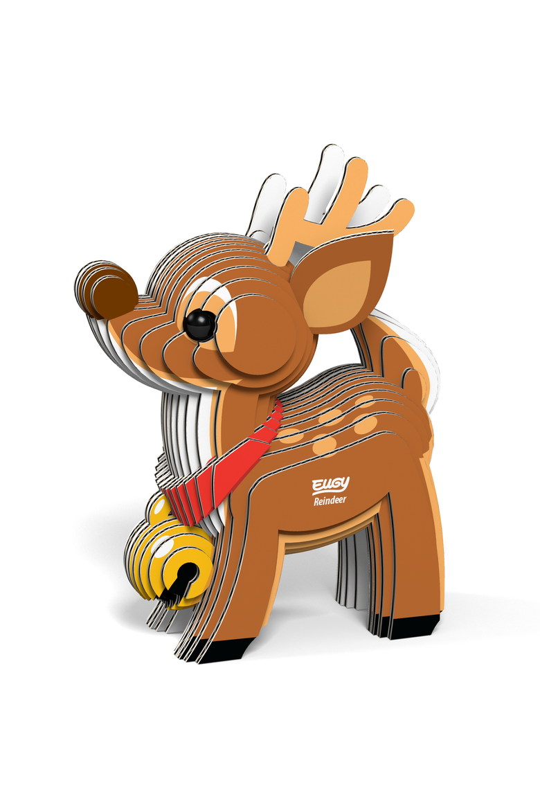 Reindeer 3D Puzzle, Alternate, color, No Color