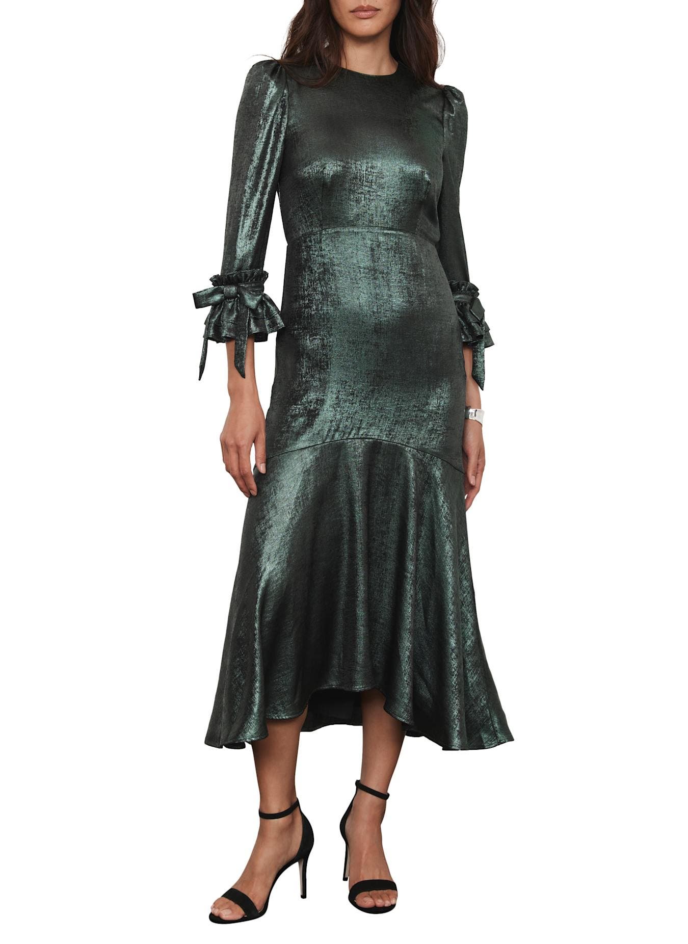 Metallic Midi Dress