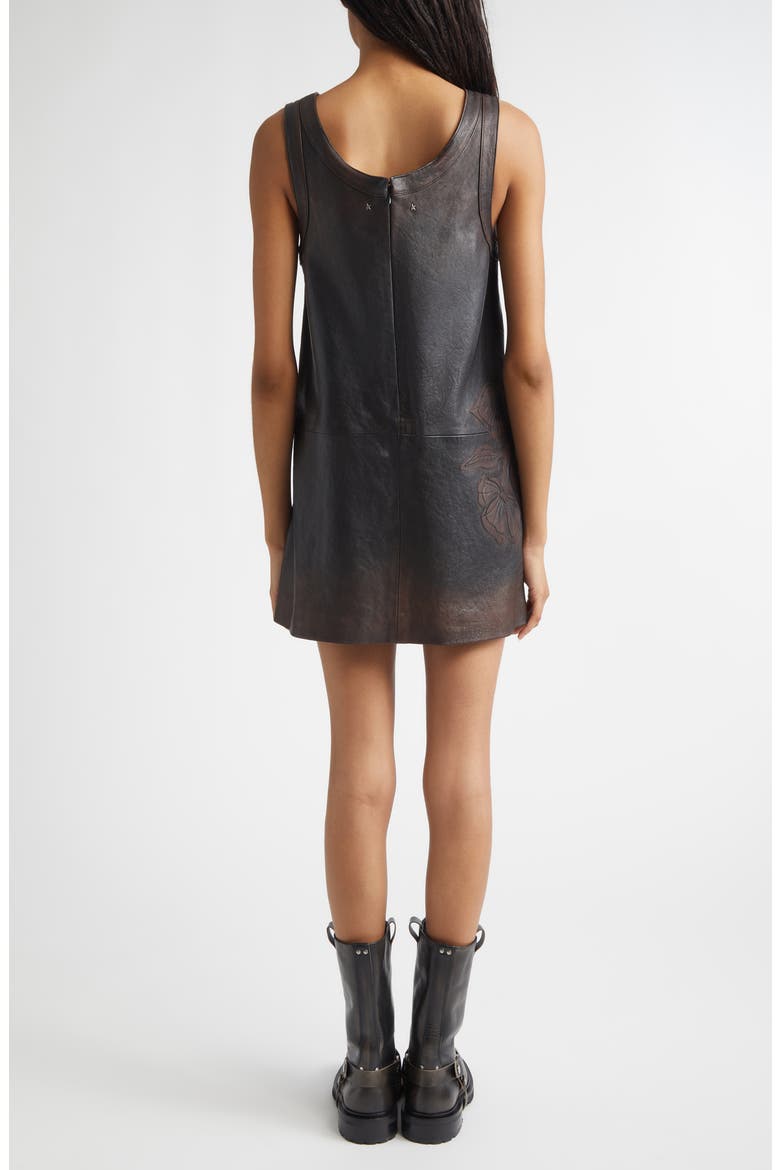 Journey Patsy Appliqué Leather Minidress, Alternate, color, PORT ROYALE
