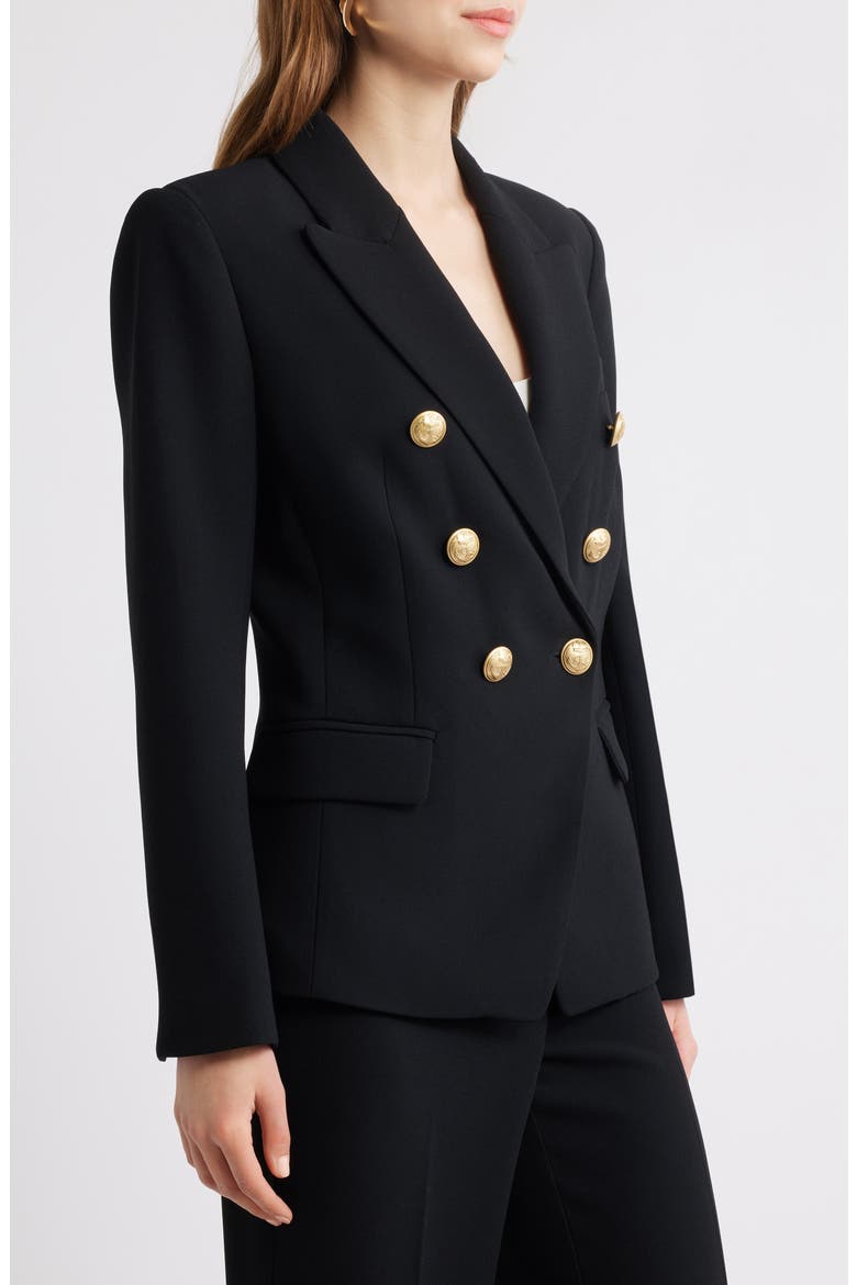 Jaxy Double Breasted Blazer, Alternate, color, BLACK
