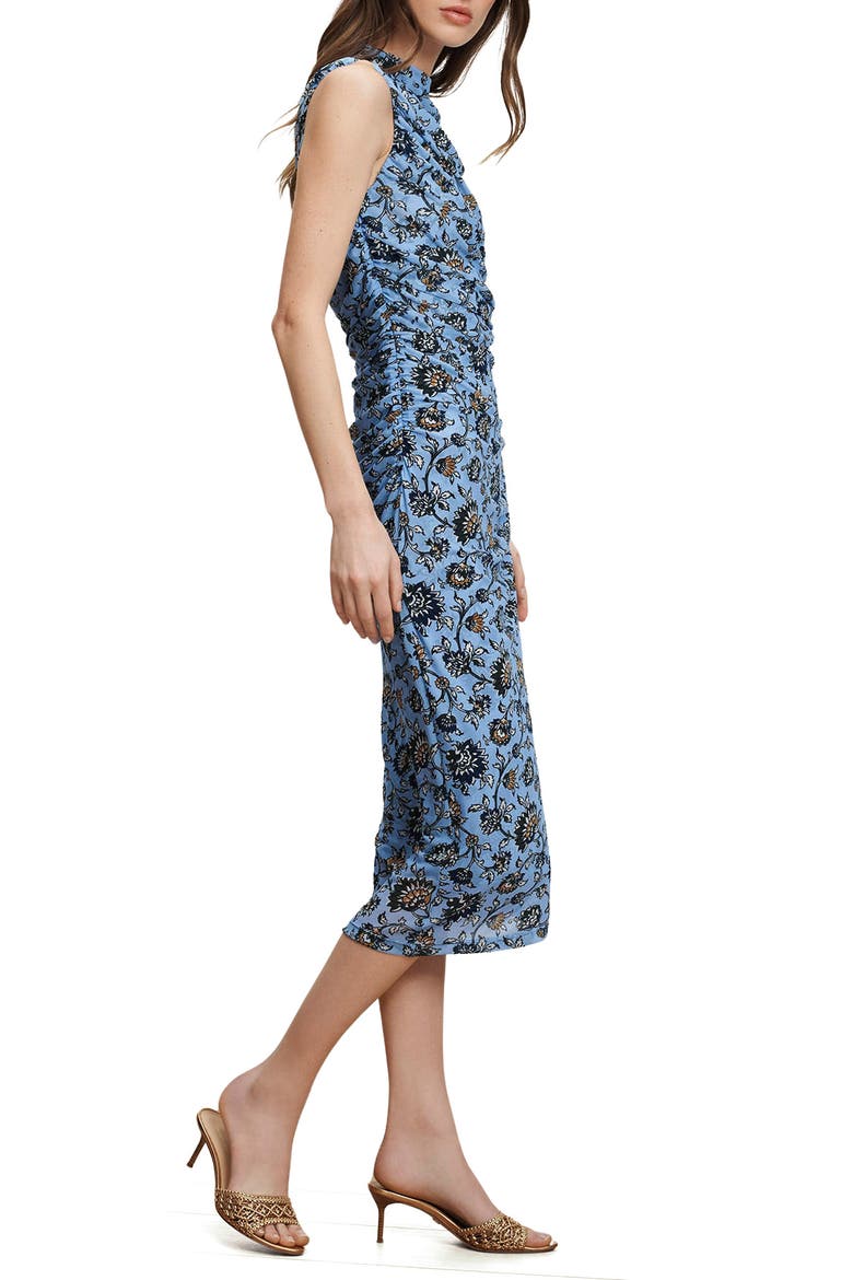 Sylviani Floral Print Sleeveless Sheath Dress, Alternate, color, ICE BLUE MULTI