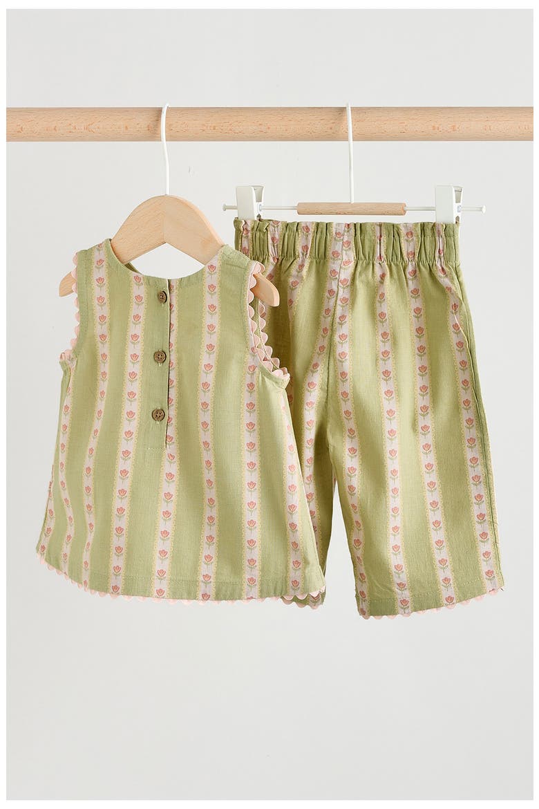 Kids' Floral Tank & Pants Set, Alternate, color, GREEN
