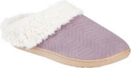 ISOTONER Louise Chevron Quilted Faux Shearling Lined Slipper