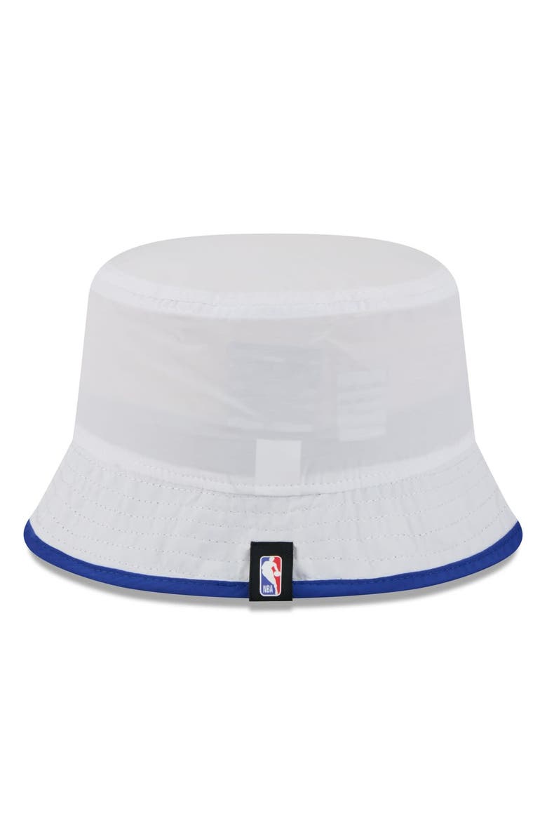 New Era Men's New Era White/Blue New York Knicks 2025 NBA Draft Nylon Bucket Hat, Alternate, color, White