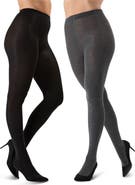 MeMoi Assorted 2-Pack Flat Knit Tights