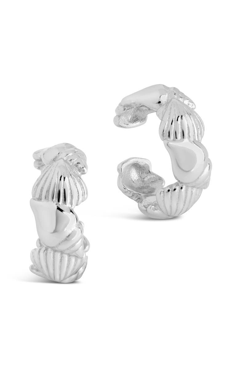 Sterling Forever Cali Ear Cuffs, Main, color, Silver