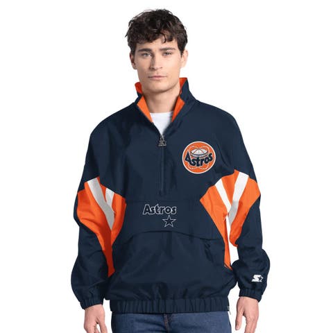 Men's Starter  Navy Houston Astros Cooperstown Chief Half-Zip Pullover