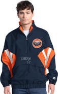 STARTER Men's Starter  Navy Houston Astros Cooperstown Chief Half-Zip Pullover