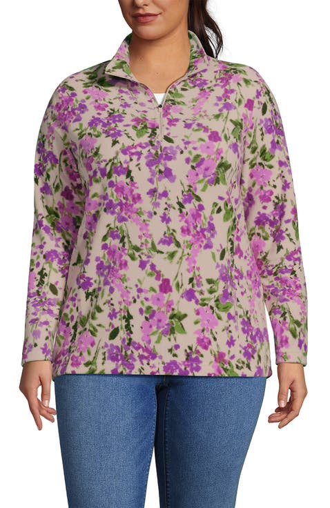 Plus Size Anyweather Fleece Quarter Zip Pullover