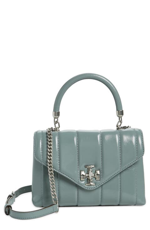 Kira Small Quilted Patent Leather Satchel