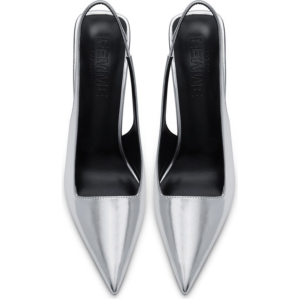 FEMME LA G63 Slingback Pump in Silver  product