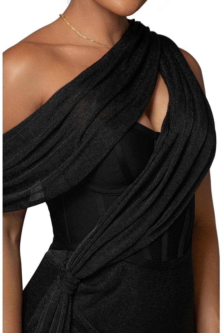 celestina draped maxi dress JLUXLABEL Gold Celestina Draped Maxi Dress