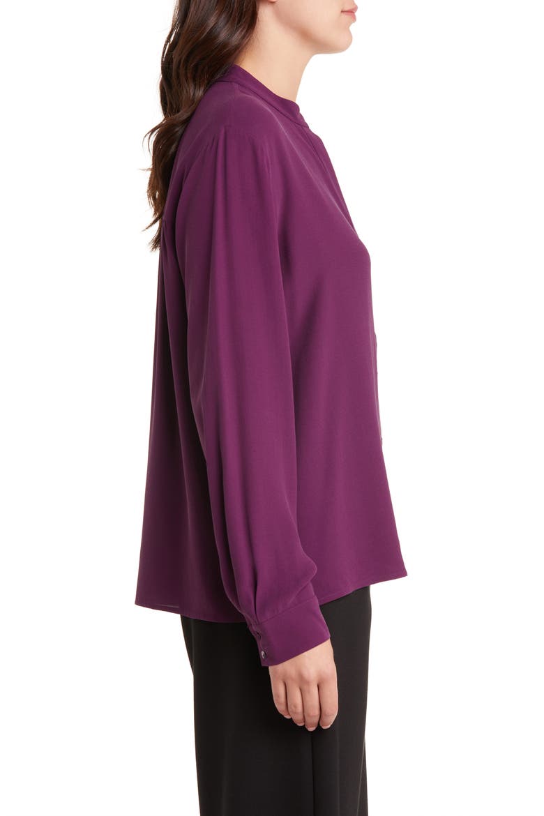 Long Sleeve Silk Blouse, Alternate, color, SWEET PLUM