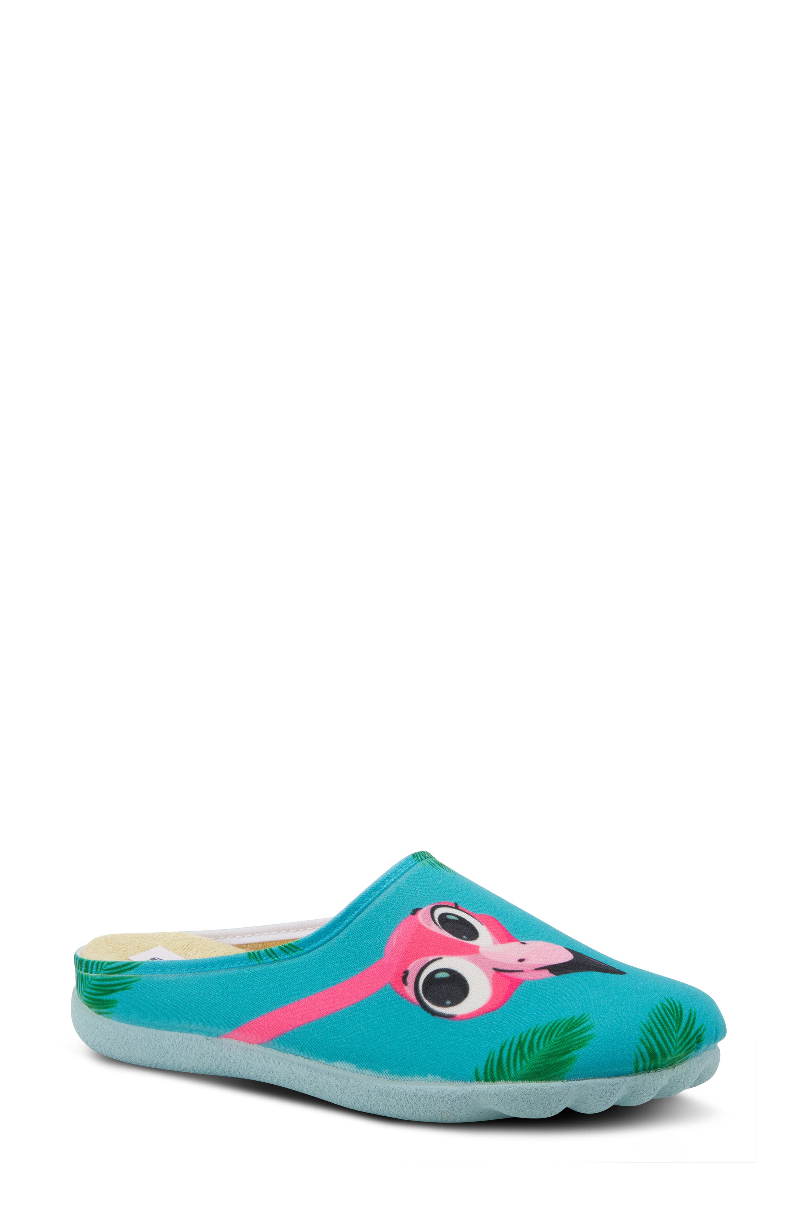 Flexus by Spring Step Miss Beaks Print Slipper, Main, color, 