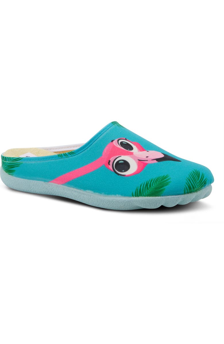 Flexus by Spring Step Miss Beaks Print Slipper, Main, color,